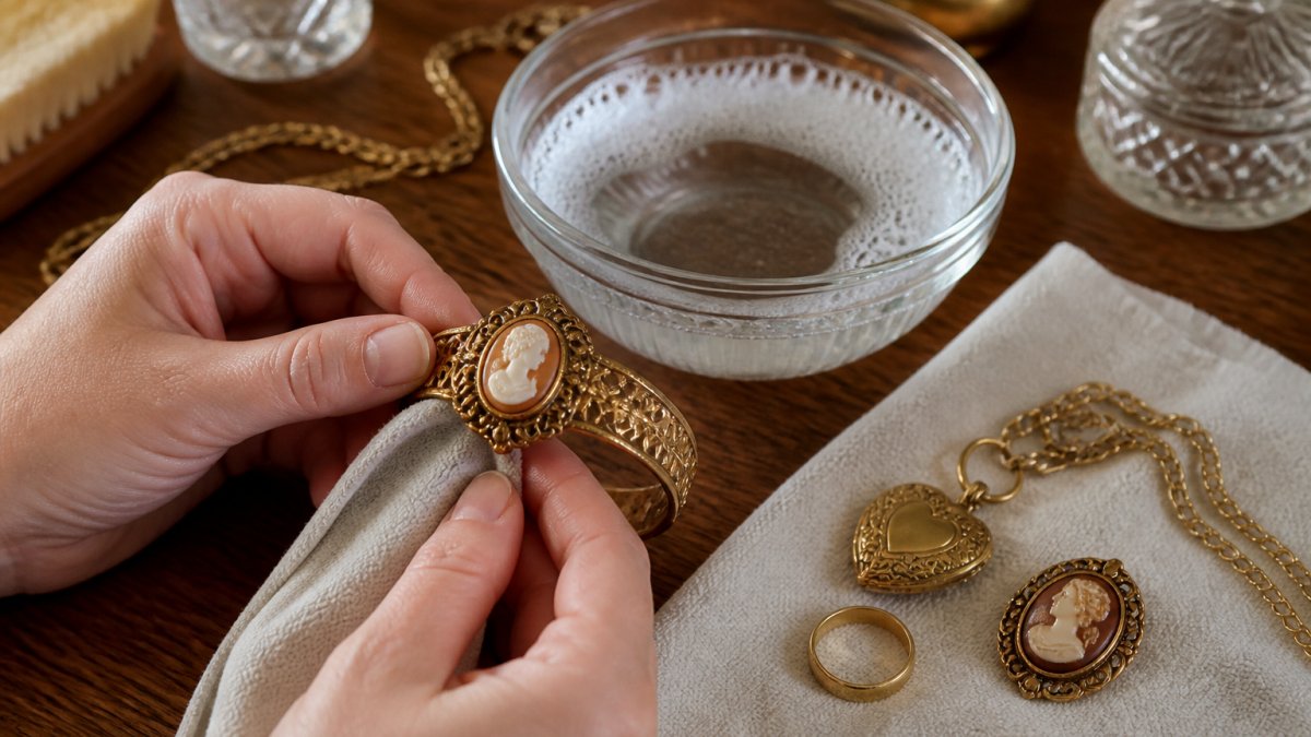 How to Clean Vintage Gold Jewelry Safely at Home