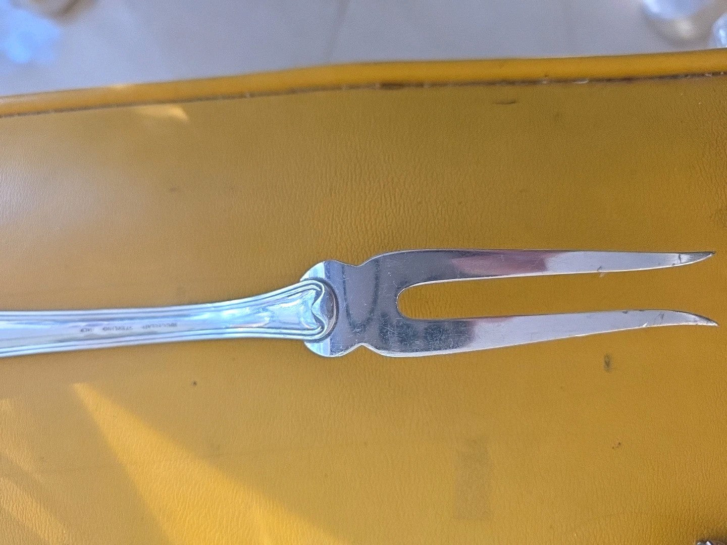 Buccellati Old Italian Sterling Silver Meat Fork 2-Tine 10 1/2"