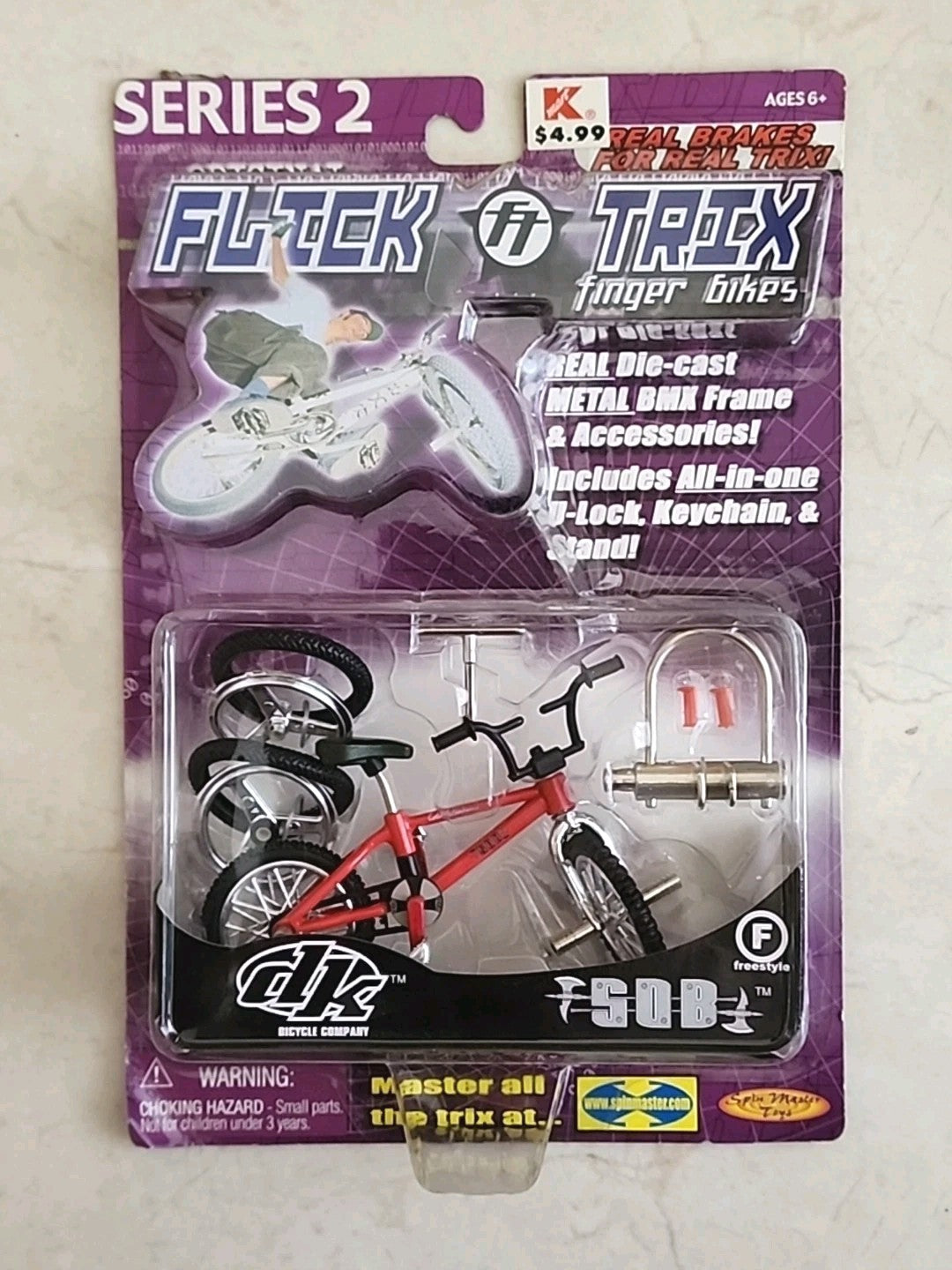 Flick Trix Finger BMX Bike- Diamond Back- Red- NOS- Never Opened