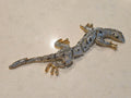Vintage Large Jointed Rhinestone Lizard  Salamander Gecko Brooch