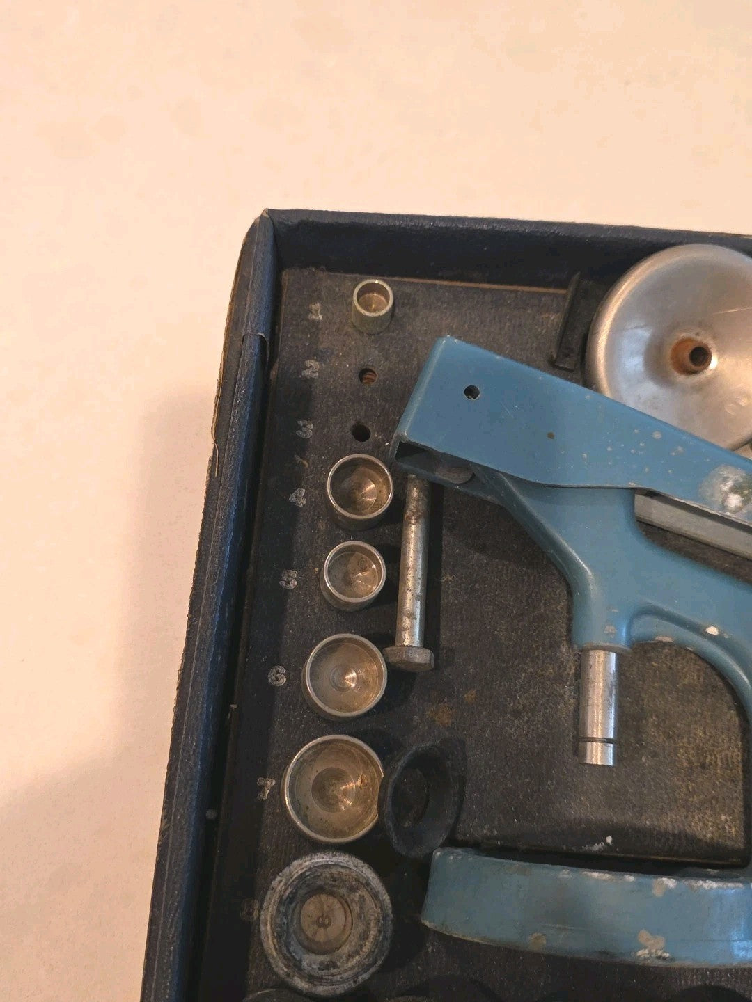 Vintage G-S HP-5 Watch Crystal Press Set Germanow Simon Flexo Crystals Tool Kit