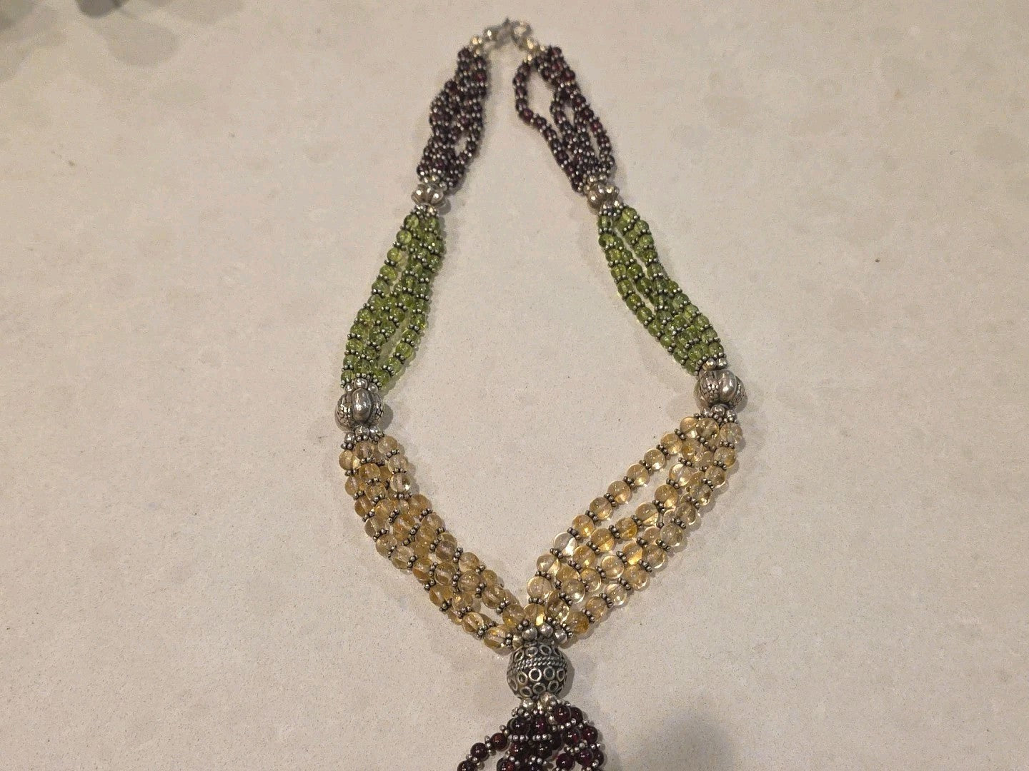 Heidi Daus Vintage Art Deco Style Asymmetrical Necklace