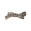 SHEFI ISRAEL 925 Silver  Vintage Shiny Sculpted Bow Brooch Pin