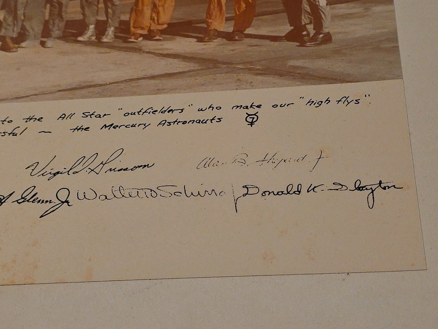 Rare Mercury 7 Astronauts Signed Photo