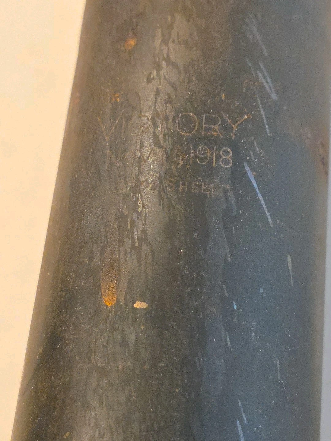 SNEAD & COMPANY 1918 WWI Victory Lamp 75MM Shell TRENCH ART