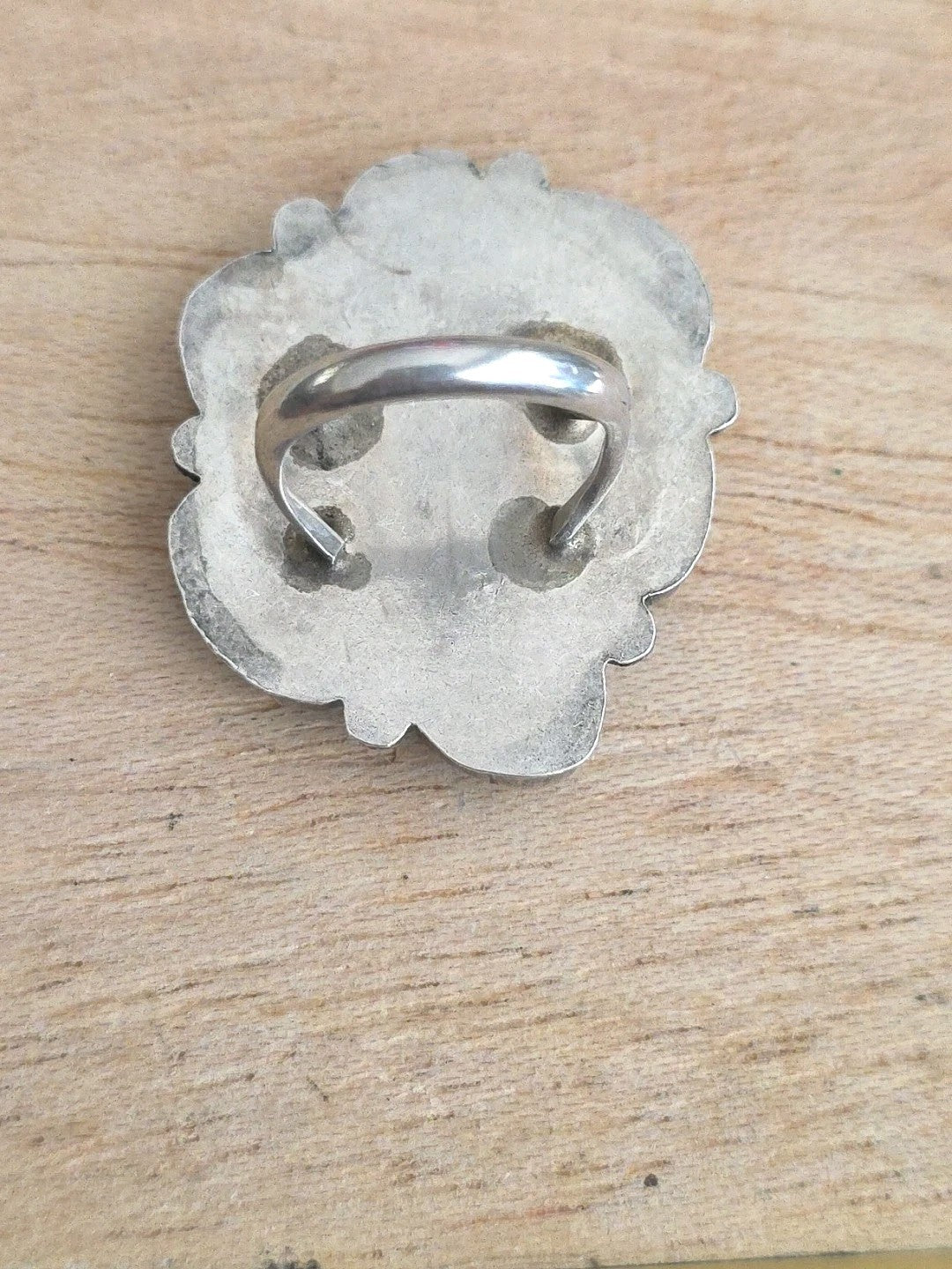 Huge Navajo Ring 925 Silver Natural Turquoise 7 Stone