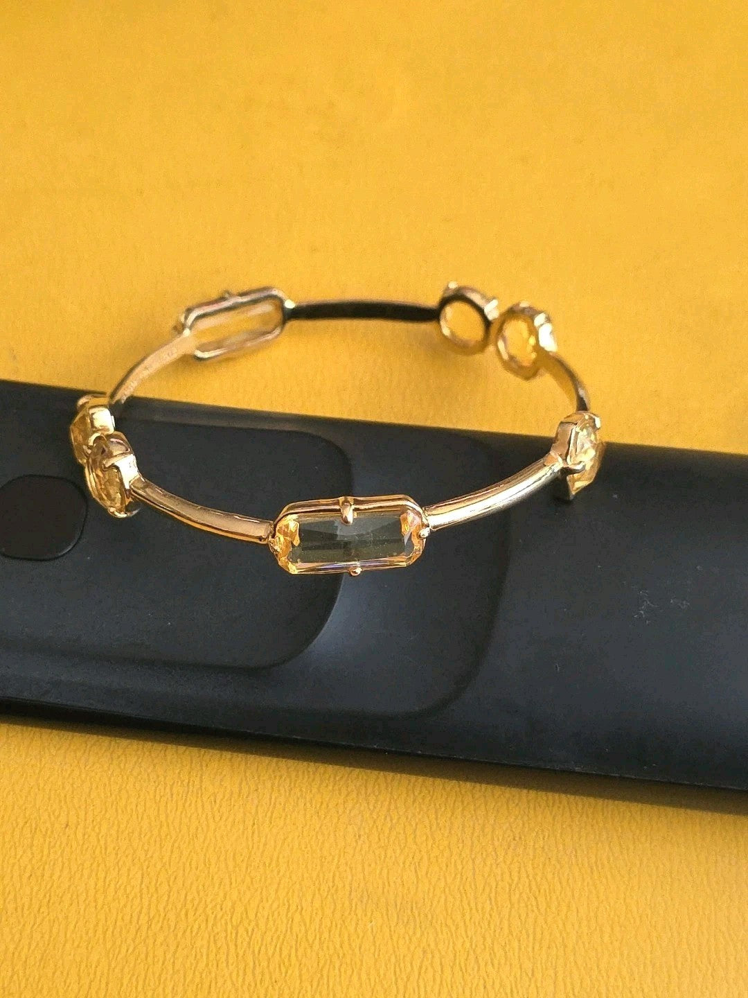 Kate Spade Gold Bracelet Yellow Crystal Accents