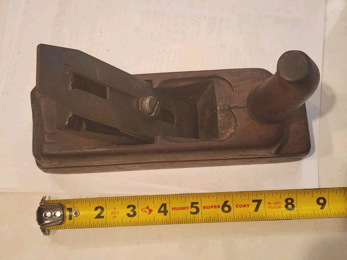 Antique 1800's F.W.B. Gebr Busch Gusstahl German Horned Smooth Plane 8.5”