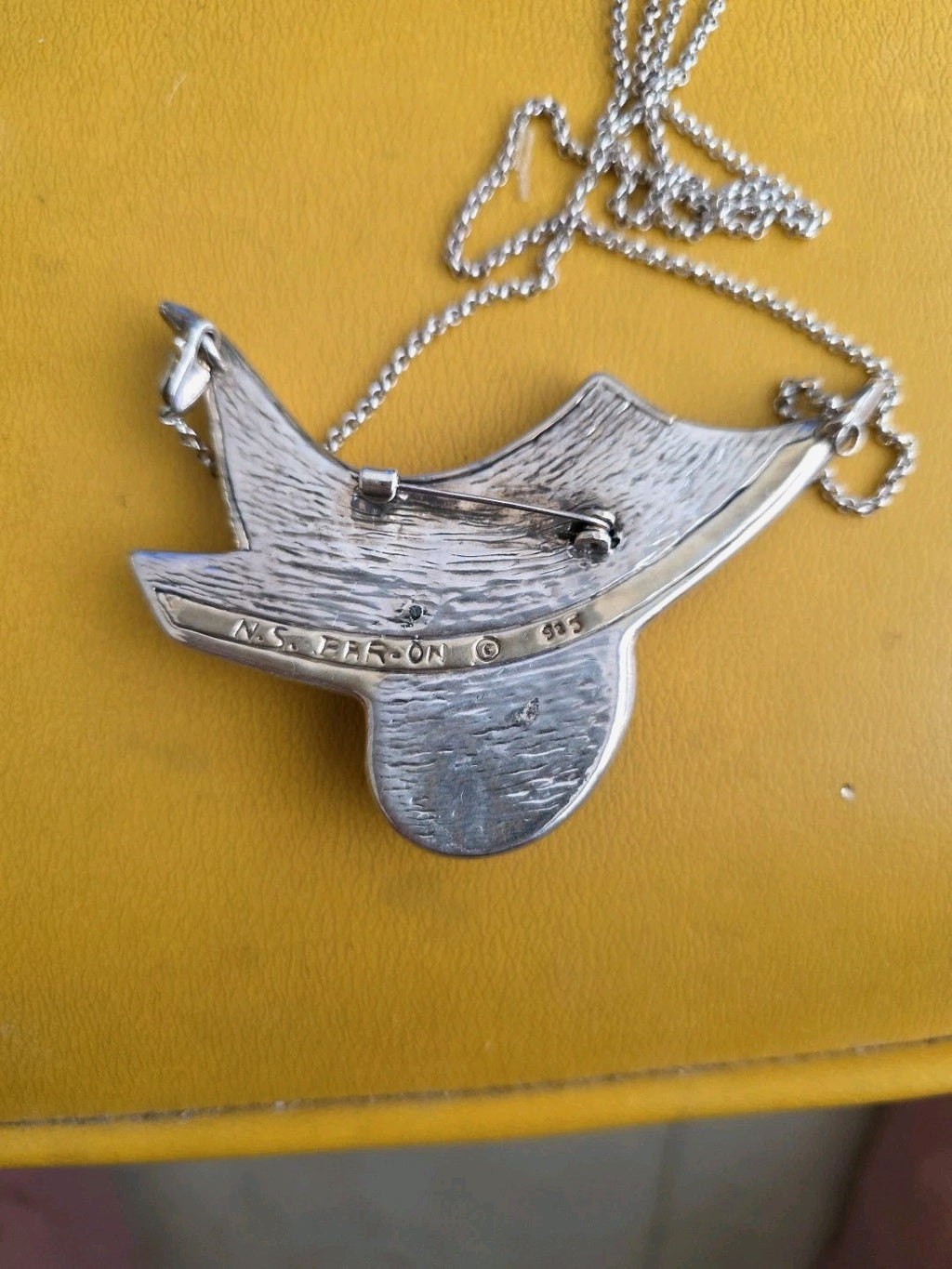 BAR-ON Nurit & Shashaan .925 Modernist Necklace, Pendant, or Brooch Pin