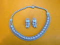 Vintage Kramer Blue Rhinestone Statement Pieces Necklace Bracelet Earrings