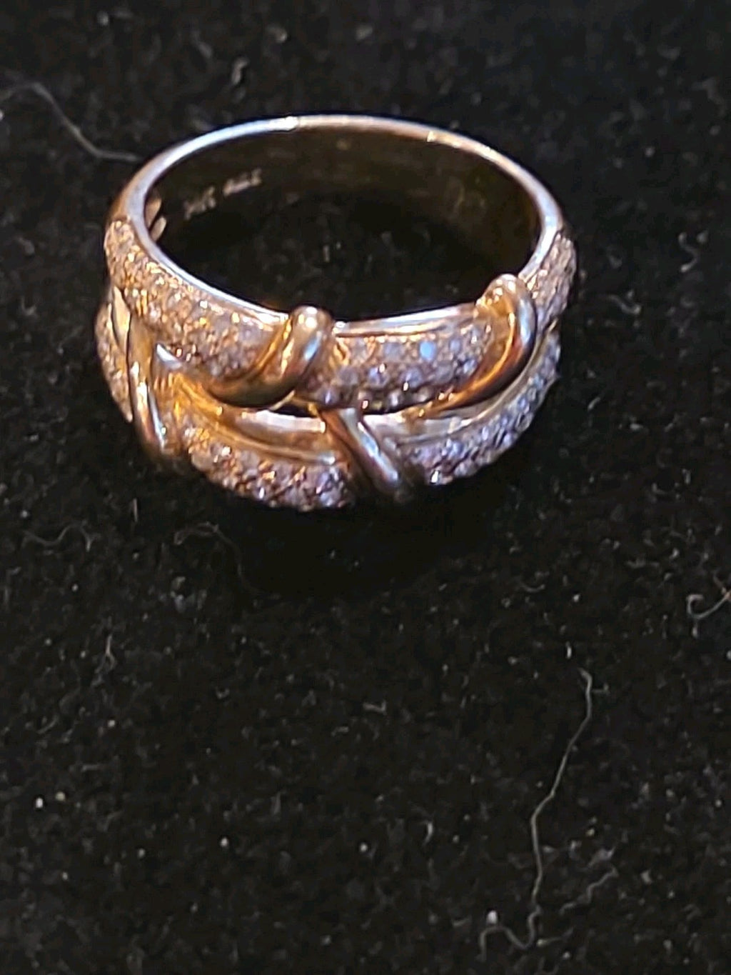 14K YELLOW GOLD DIAMOND COCKTAIL RING SIZE 7