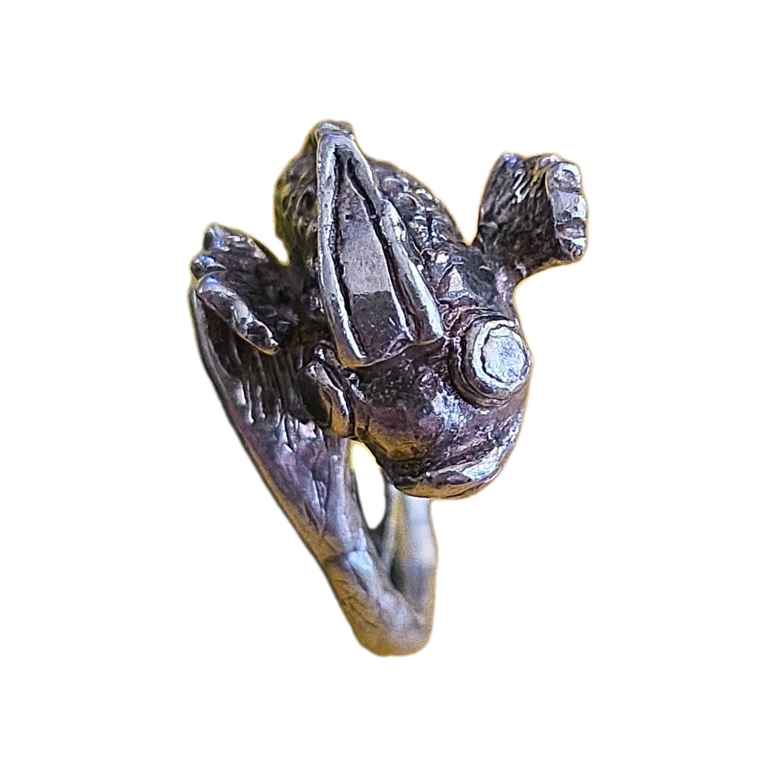 Sterling Silver Koi Fish Ring Size 6.5 Very Unusual