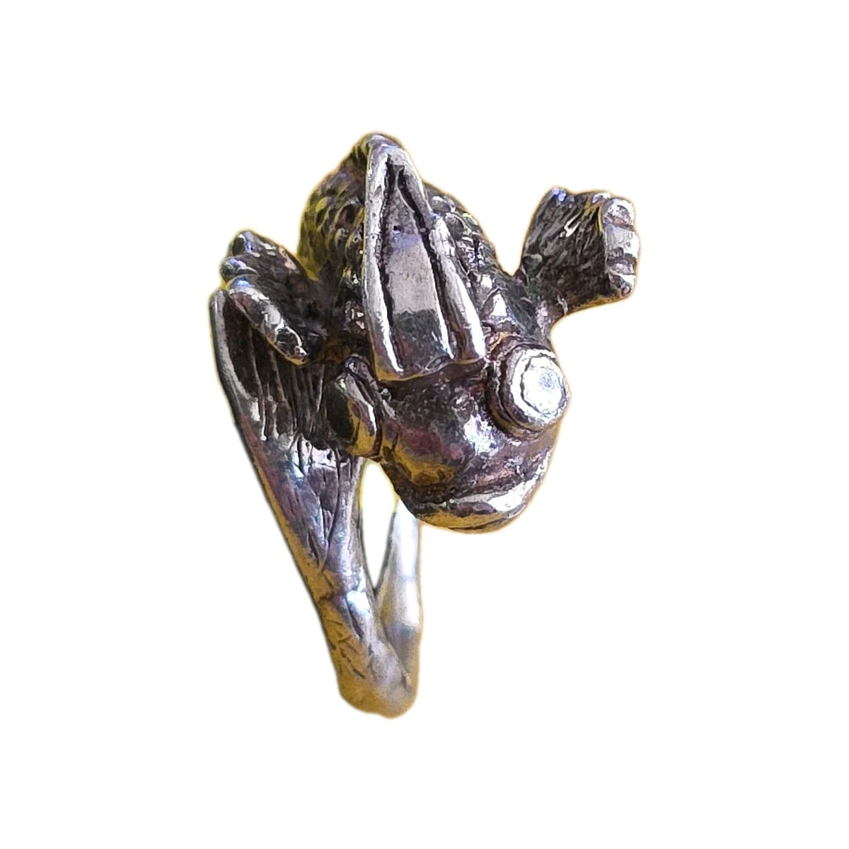 Sterling Silver Koi Fish Ring Size 6.5 Very Unusual
