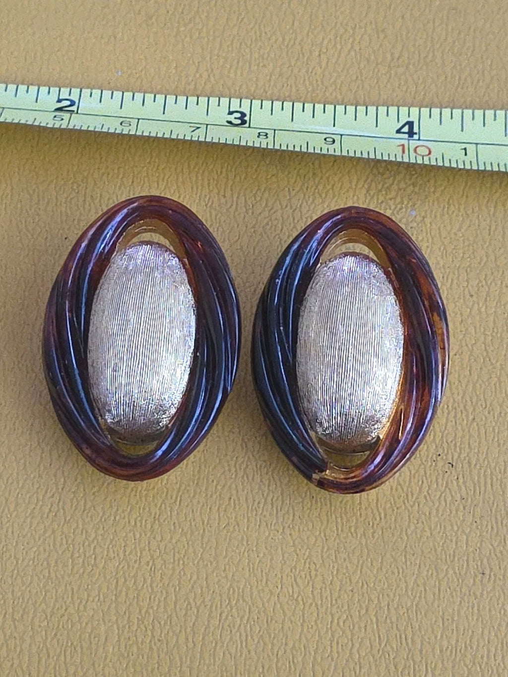 Christian Dior Vintage 1980s Logo Long Oval Hoop Statement Drop Clip, Earrings