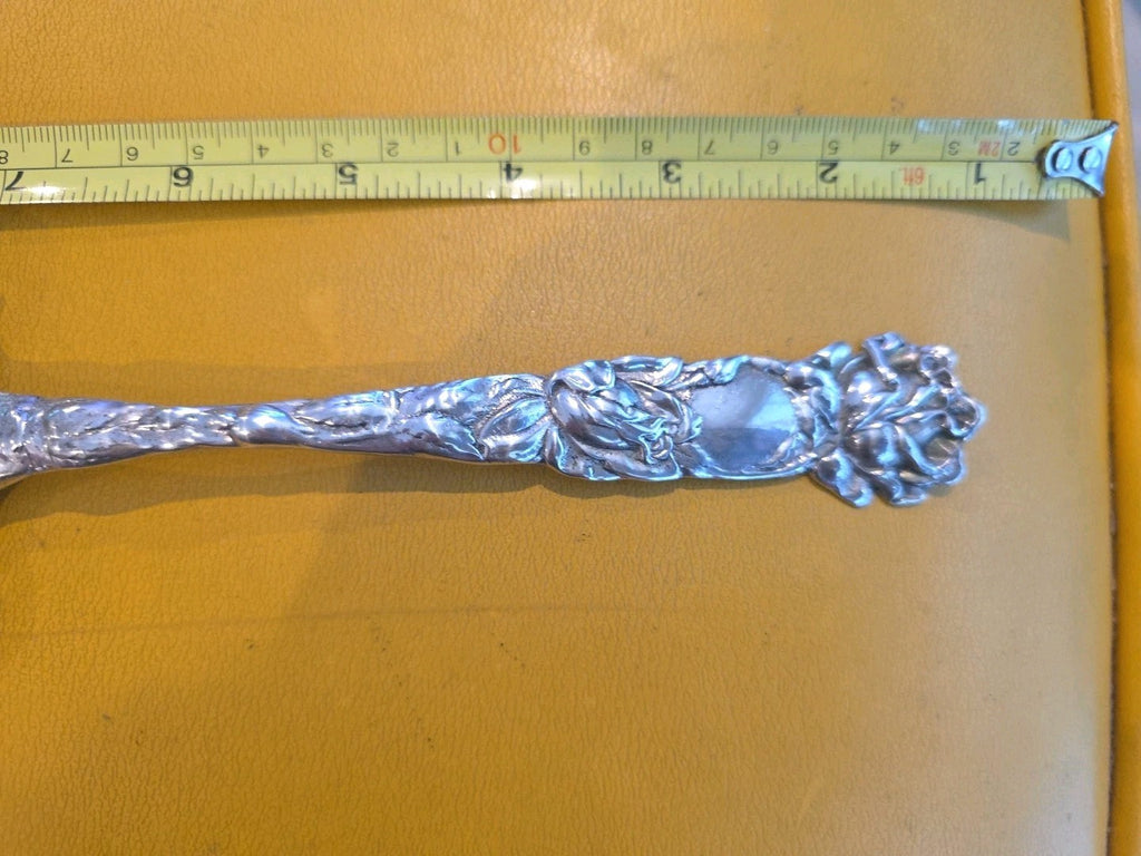 Bridal Rose by Alvin Sterling Silver Fish Serving Fork Pierced 10 1/2" Vintage