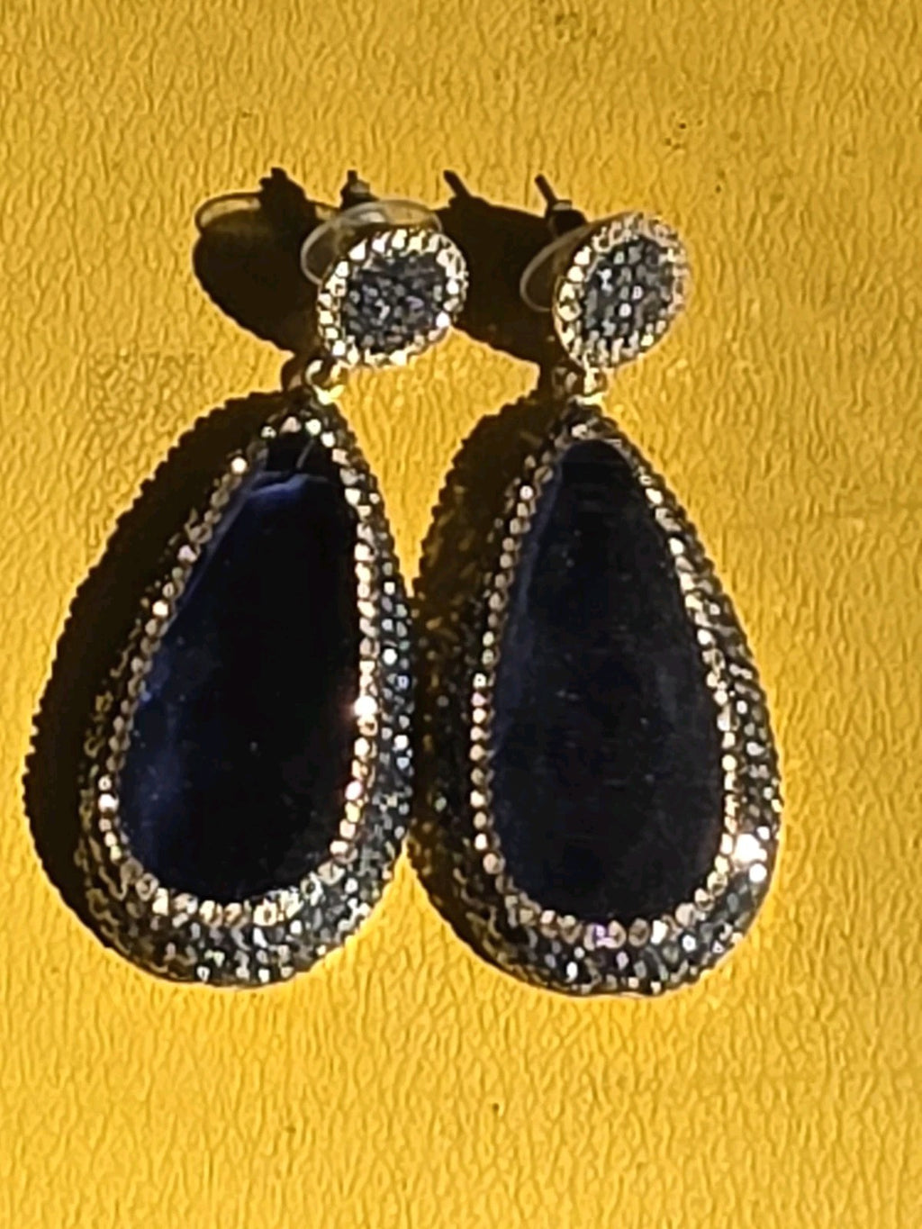 Grand Bazaar Turkish Hand Made Silver Earrings With Gemstones