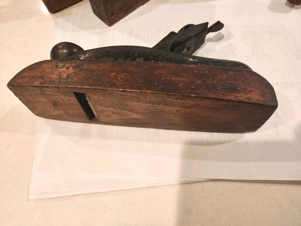 Wood Bottom Transitional Plane, Stanley Bailey Rule & Level Co G-E