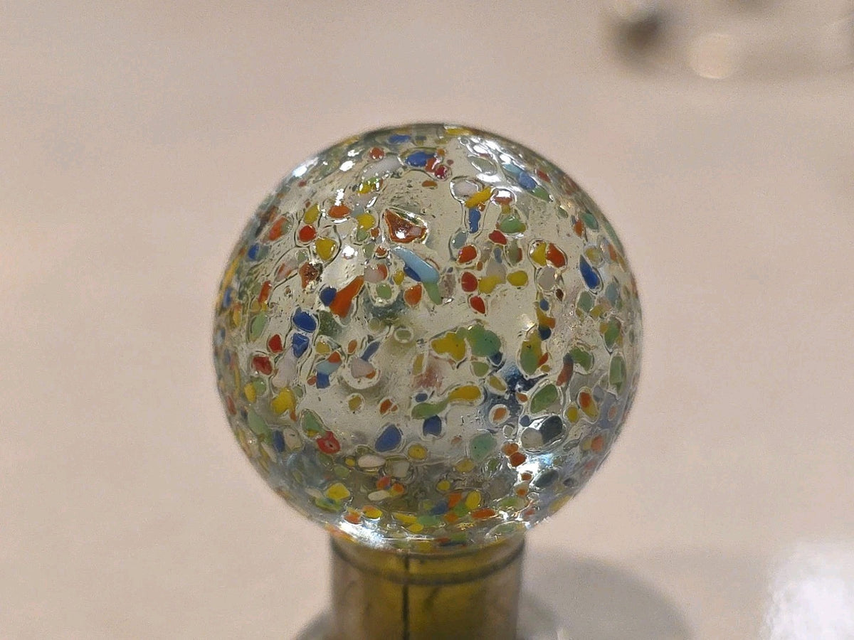 Transparent Matte With Multicolor Mosaic Large SHOOTER Swirl Vintage Marble