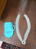 Tiffany & Co Sterling Silver Multi Strand Mesh Circle Round Toggle Necklace