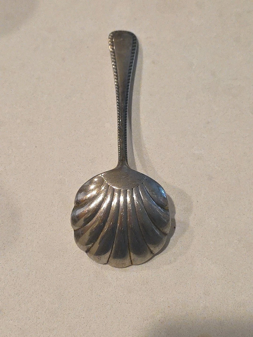 Buccellati  Italian Feather Sterling Silver Sugar Spoon  No Mono