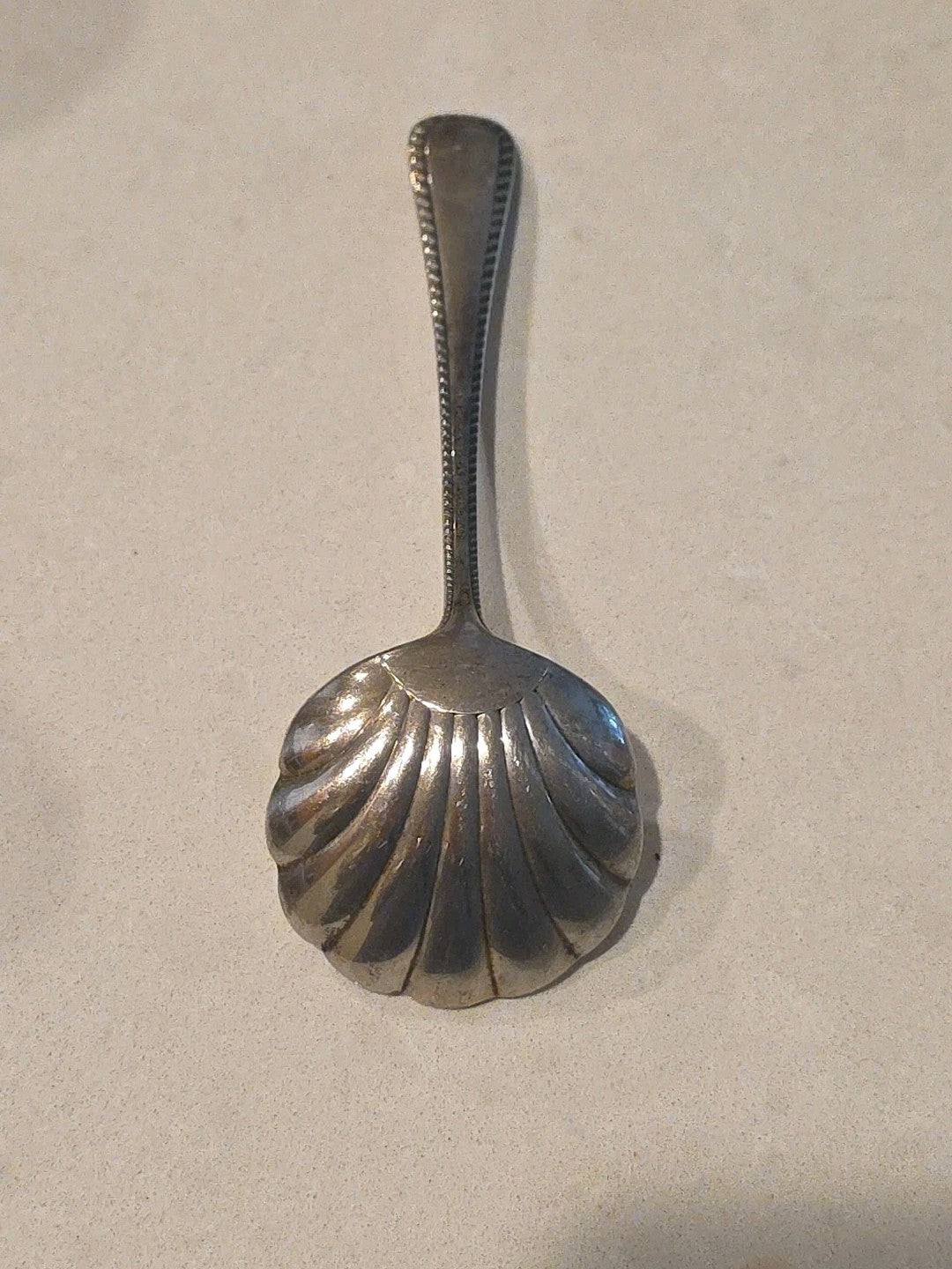 Buccellati  Italian Feather Sterling Silver Sugar Spoon  No Mono