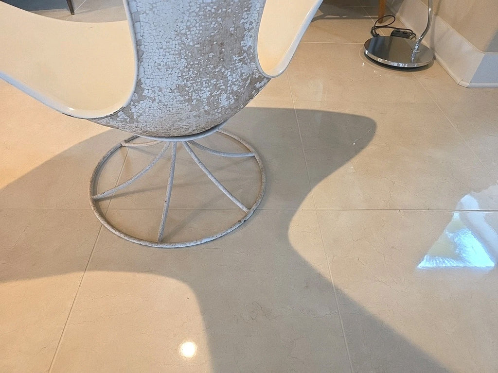 Midcentury White Tulip Chair Erwin & Estelle Laverne for Laverne International