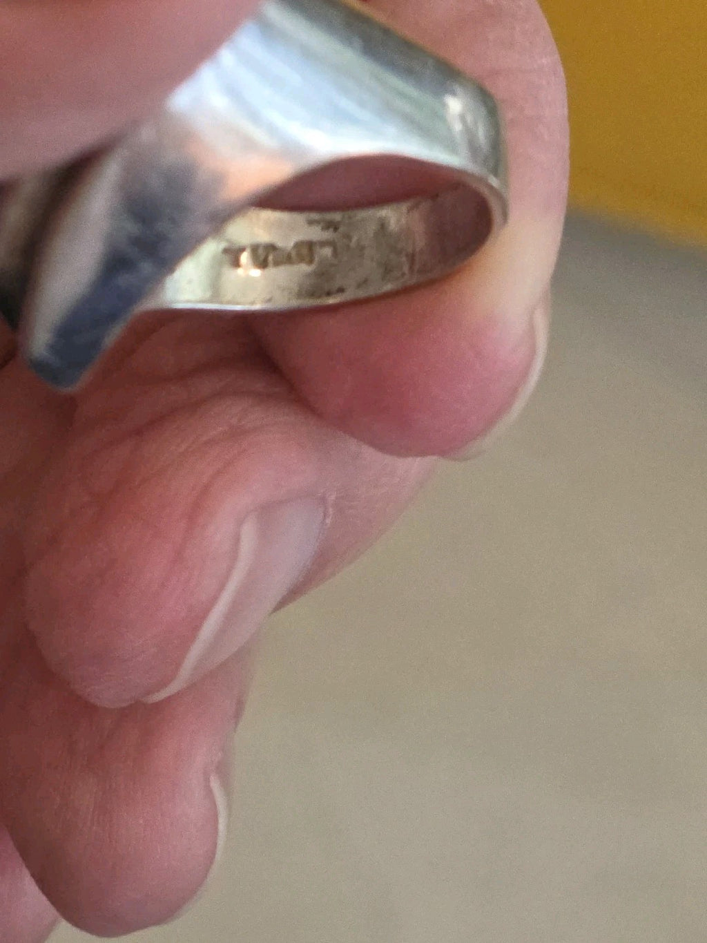 Mexico Sterling Silver Wavy Grooved Ring Size 9