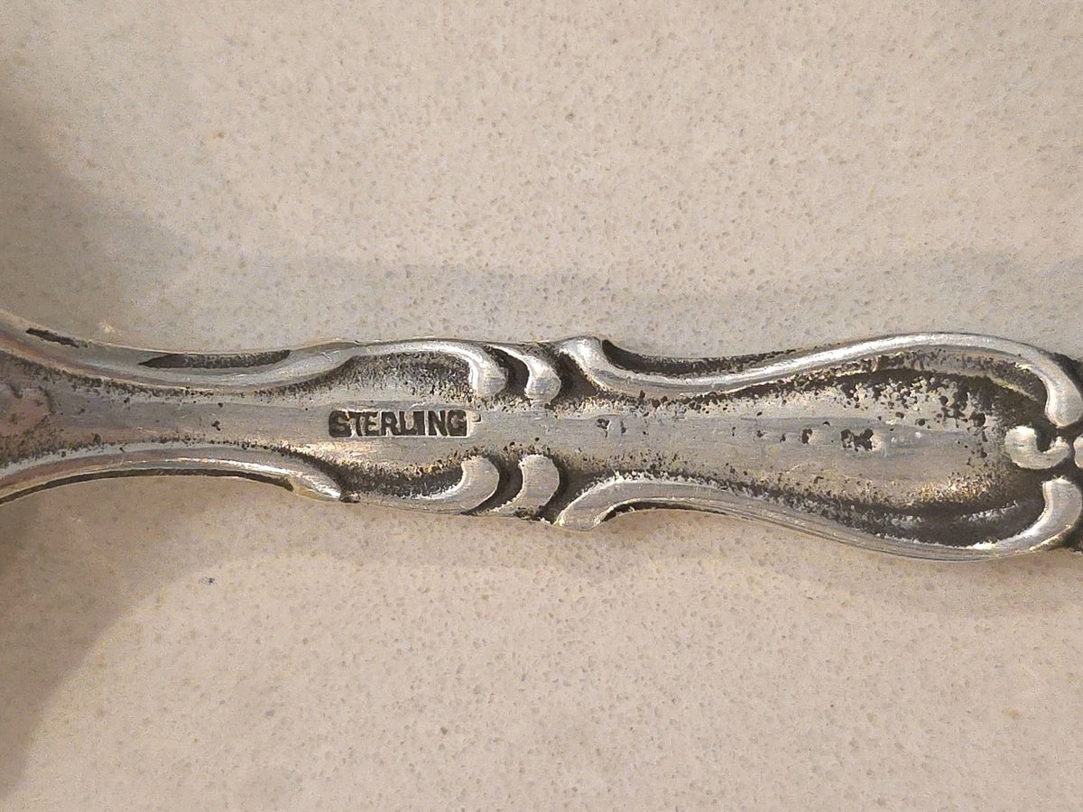 Regent by Durgin Sterling Silver Salad Serving Fork Pierced 9 1/2"