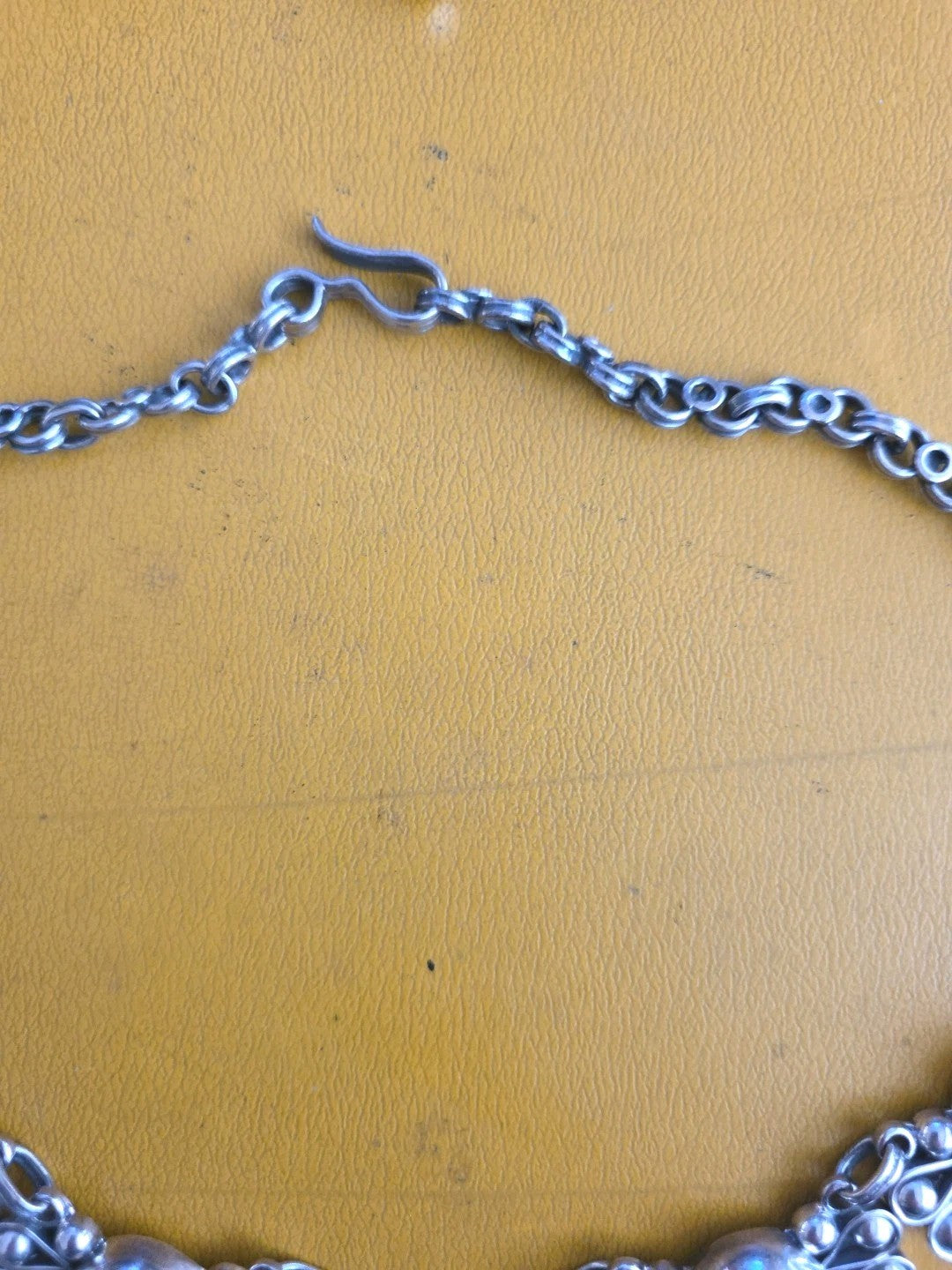 Vintage Taxco Mexican Sterling Silver Fan Necklace