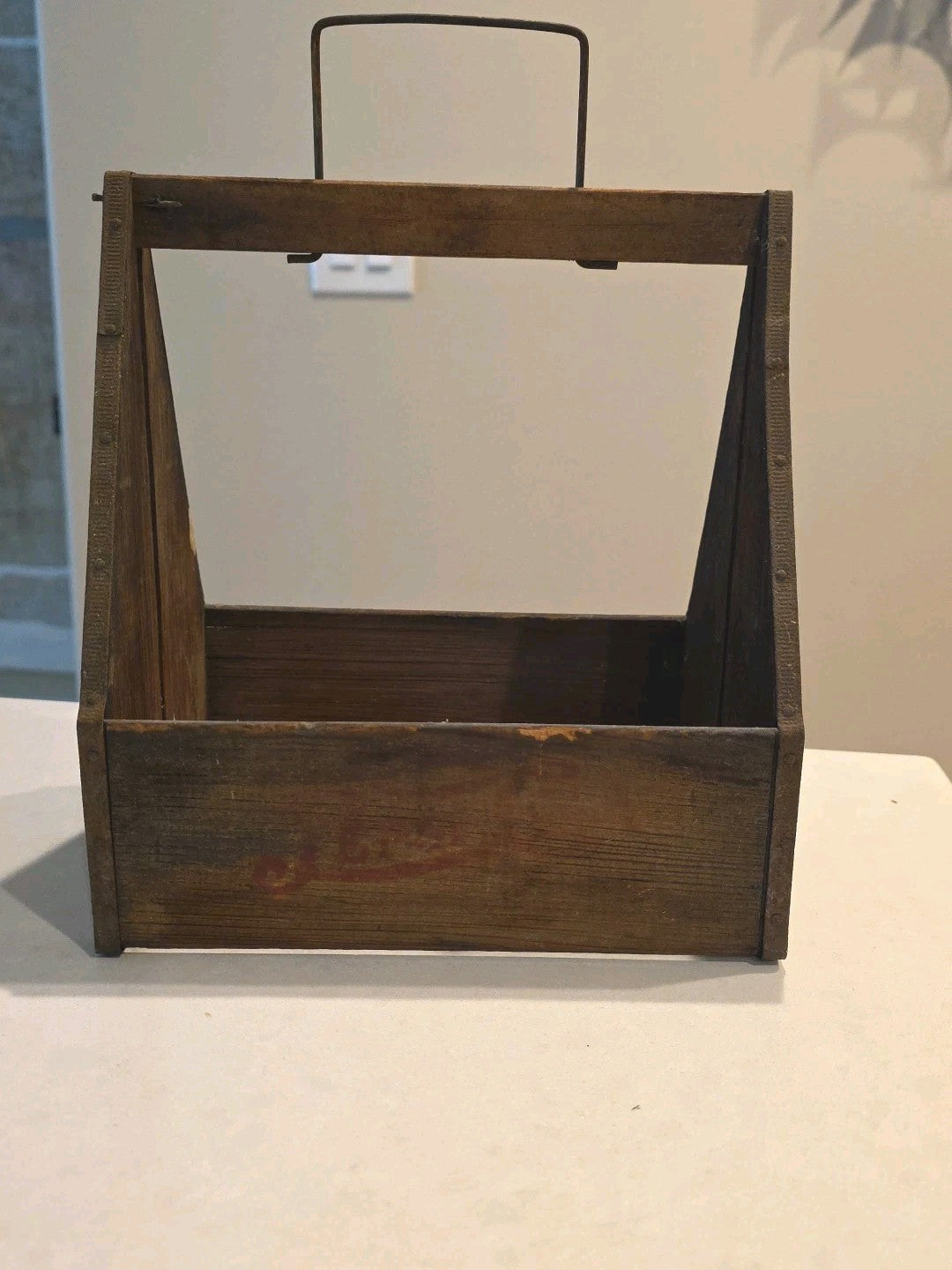 Early Pepsi Cola Wooden Soda Bottle Carrier - Great Graphics!