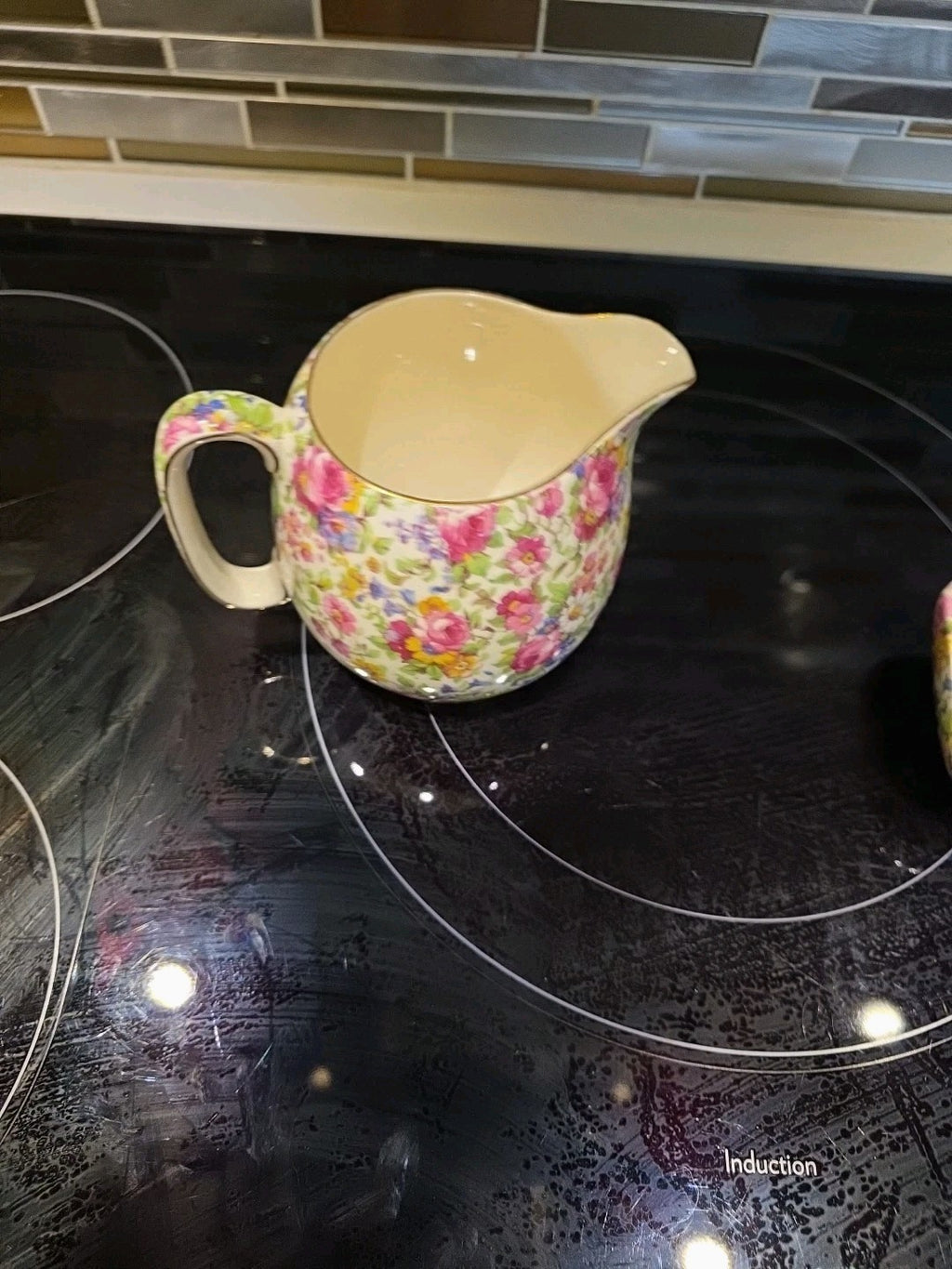 Royal Winton Summertime Chintz Creamer England Floral Milk Jug Grimwades