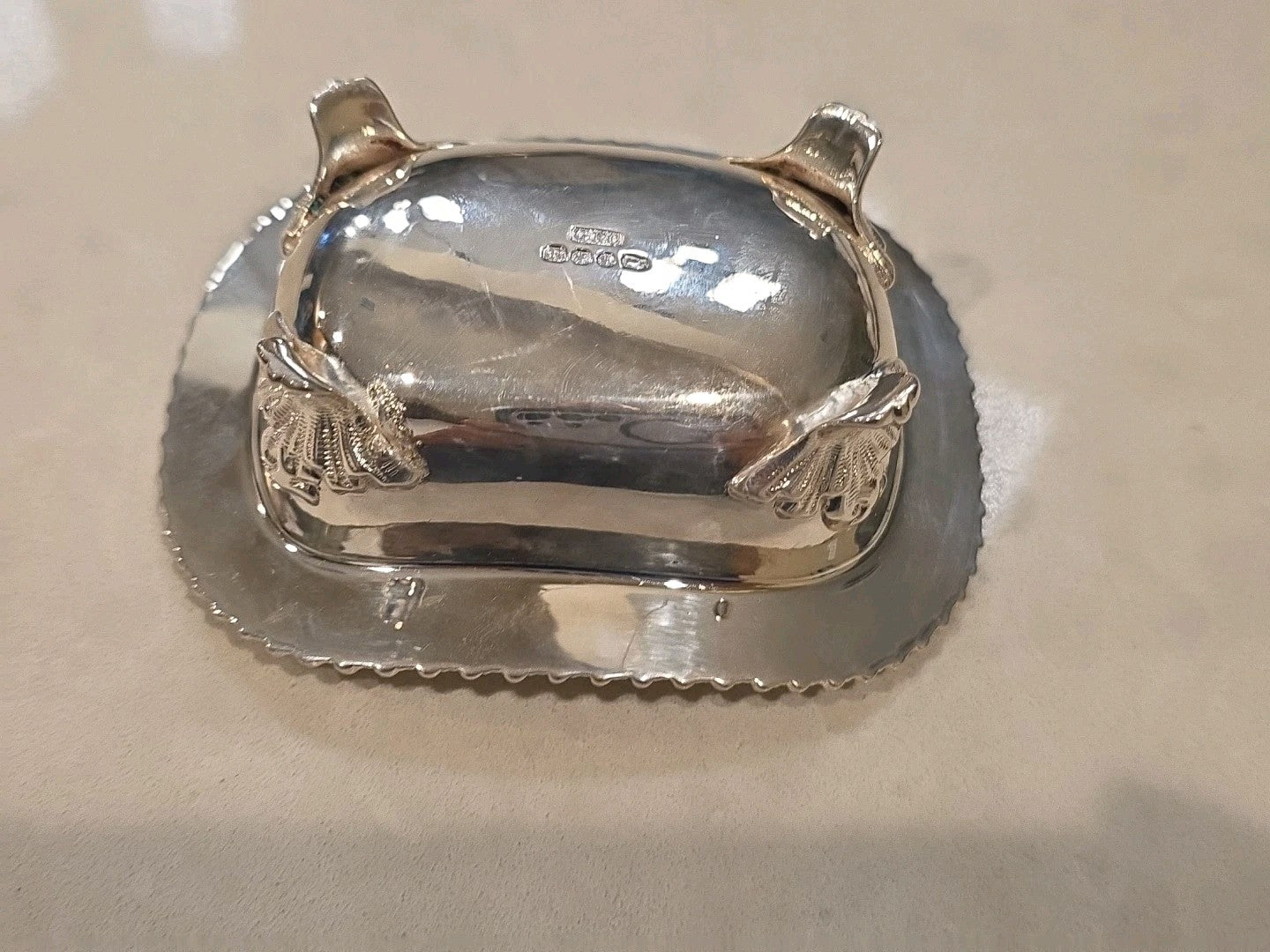 Antique G.R. George Richmond Collins Silverplate Salt Bowl