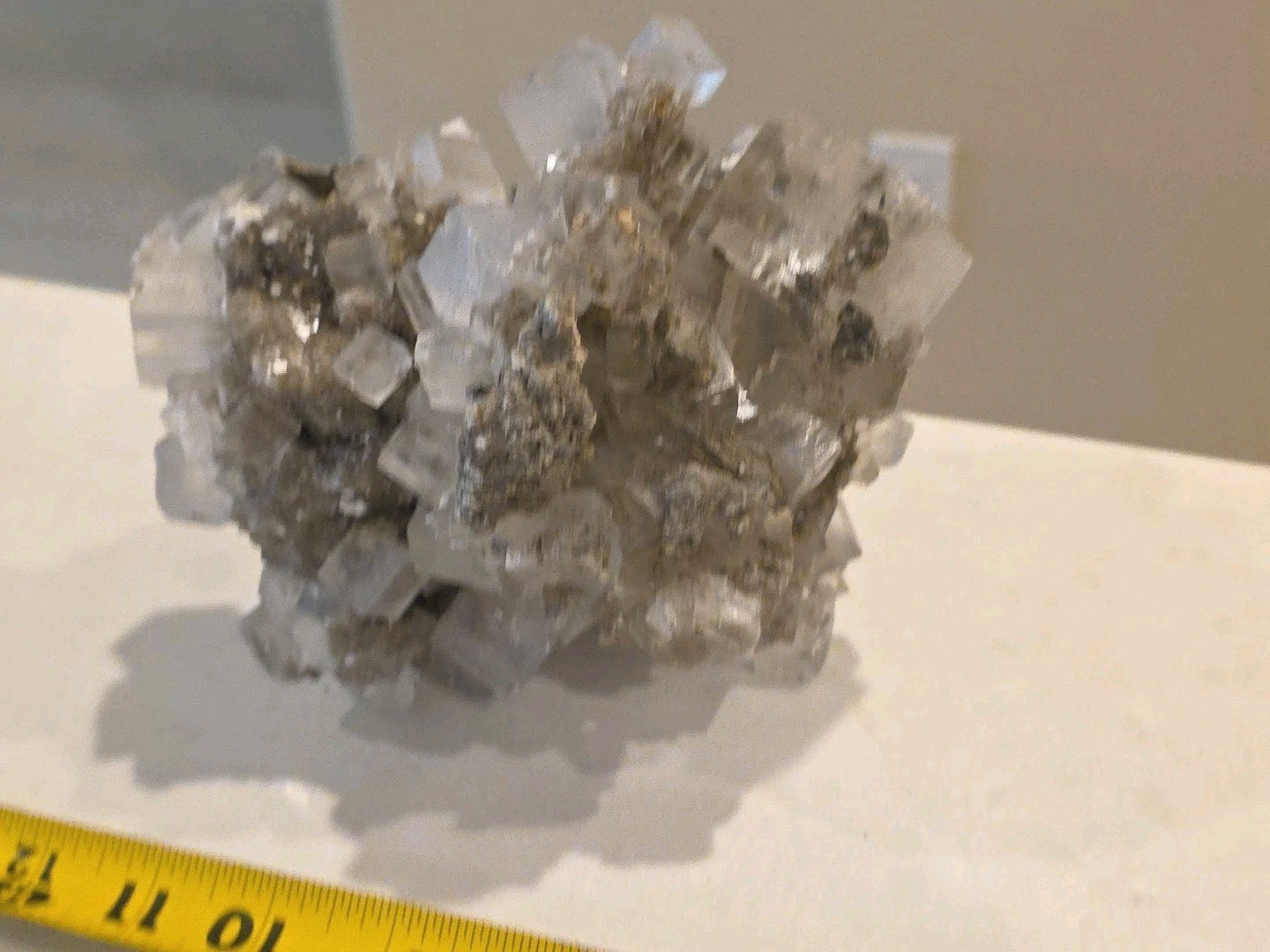 Rare Transparent  Cubic Fluorite Mineral Crystal Sample 7"x 6"x 5 1/2"