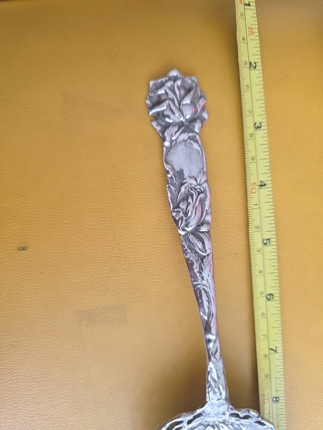 Bridal Rose by Alvin Sterling Silver Salad Serving Spoon 9 7/8" Heirloom