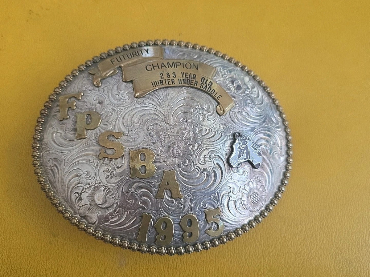 Furturity Champion Buckle Cowboy Rodeo FPSBA 1995 Champion Western Trophy
