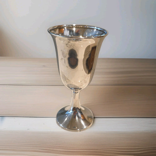 112g National Silver Co. Sterling Water Goblet 6 3/4" Stamped "N.S. Co"
