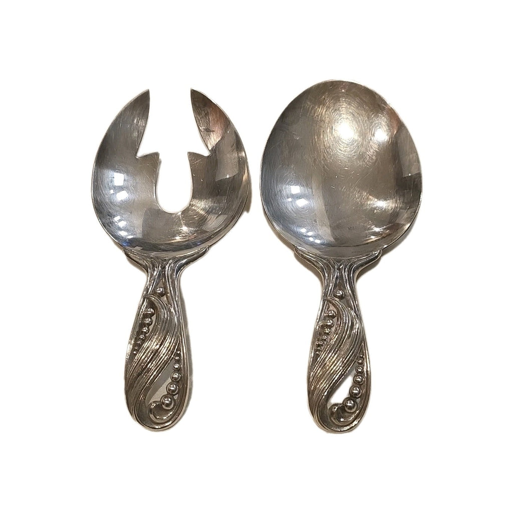 Vintage Napier Silver Plate 2pc Salad Serving Spoon & Fork