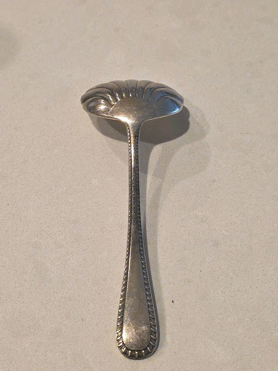 Buccellati  Italian Feather Sterling Silver Sugar Spoon  No Mono
