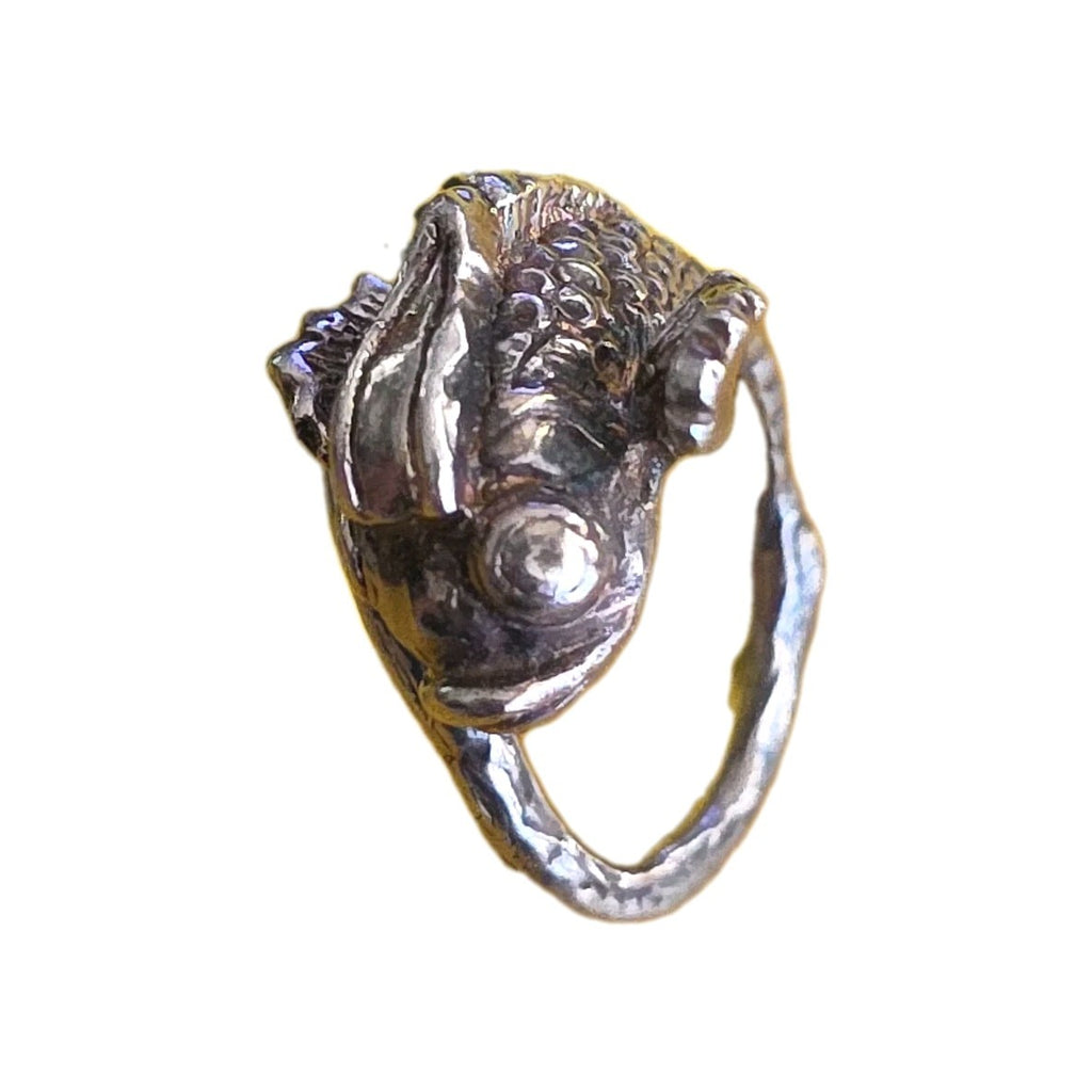 Sterling Silver Koi Fish Ring Size 6.5 Very Unusual