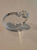 Dansk Art Glass Silver Fox Paperweight