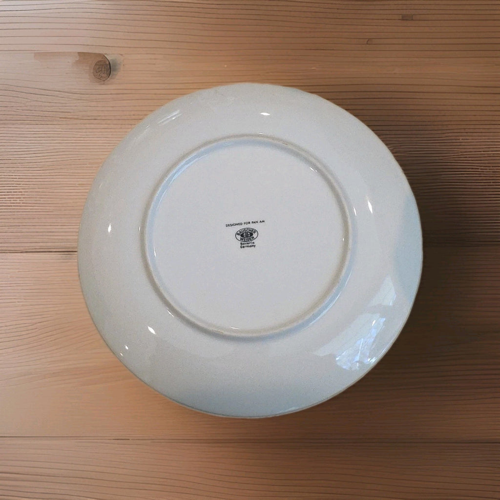 BAUSCHER WEIDEN PAN AM AIRLINES 8 1/2" 1st Class DINNER PLATE WAVE PATTERN