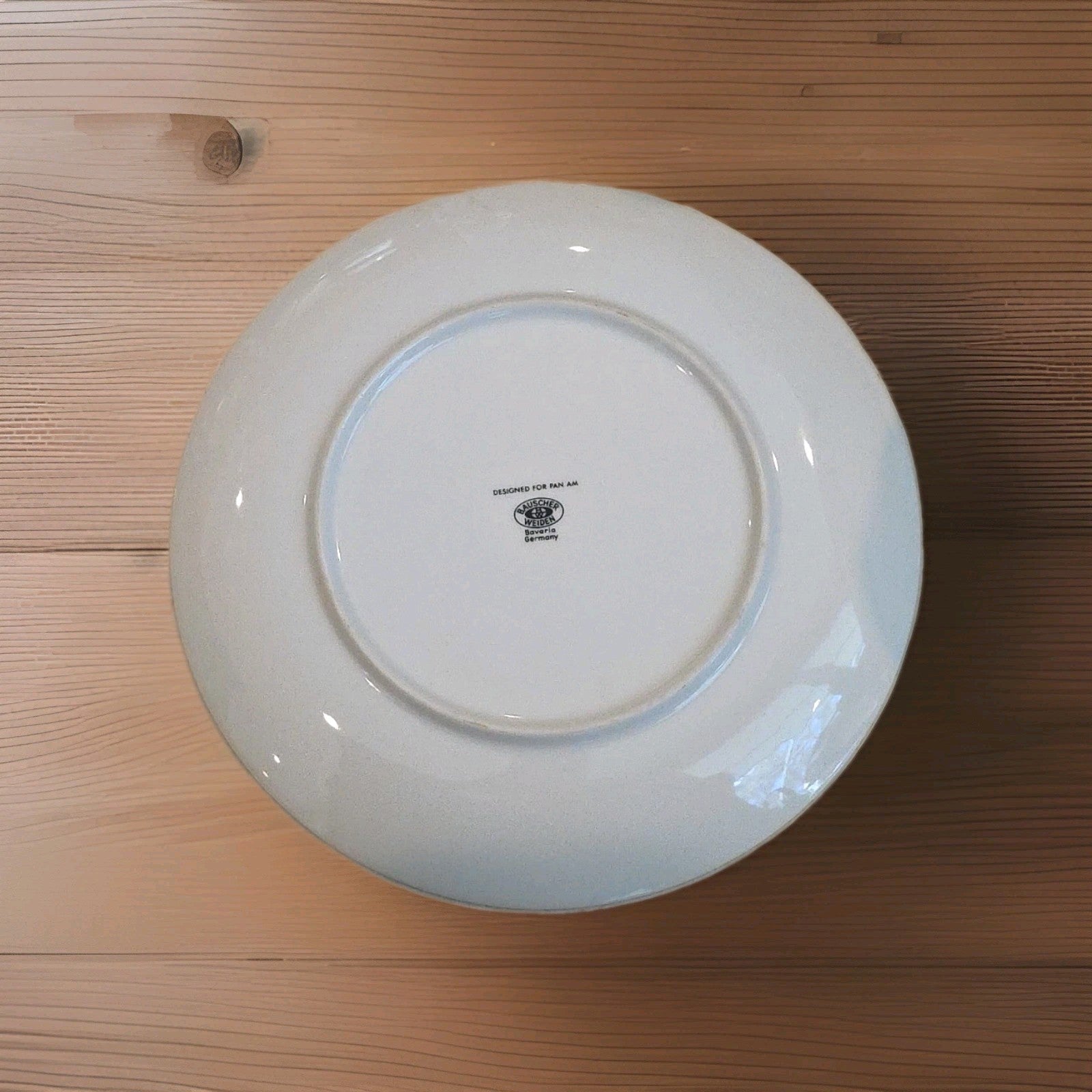 BAUSCHER WEIDEN PAN AM AIRLINES 8 1/2" 1st Class DINNER PLATE WAVE PATTERN