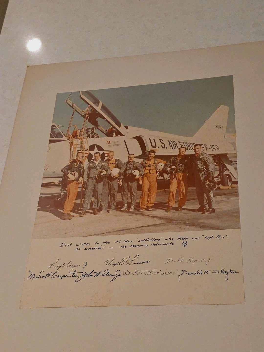 Rare Mercury 7 Astronauts Signed Photo