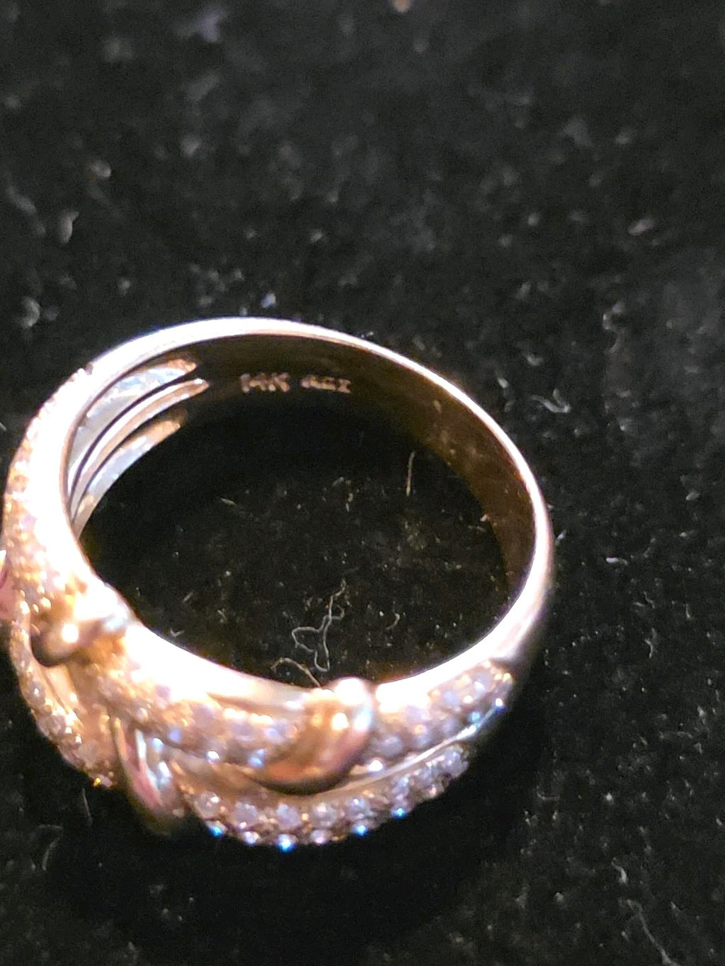 14K YELLOW GOLD DIAMOND COCKTAIL RING SIZE 7