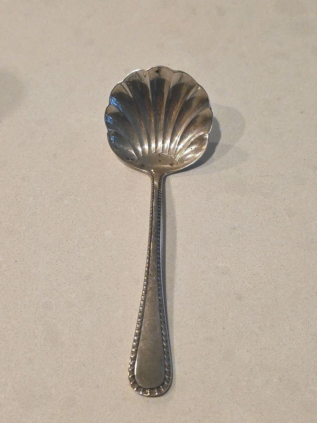 Buccellati  Italian Feather Sterling Silver Sugar Spoon  No Mono