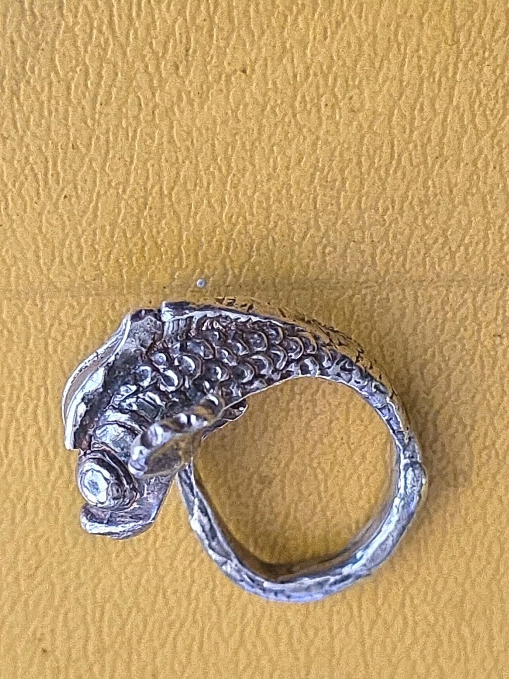 Sterling Silver Koi Fish Ring Size 6.5 Very Unusual