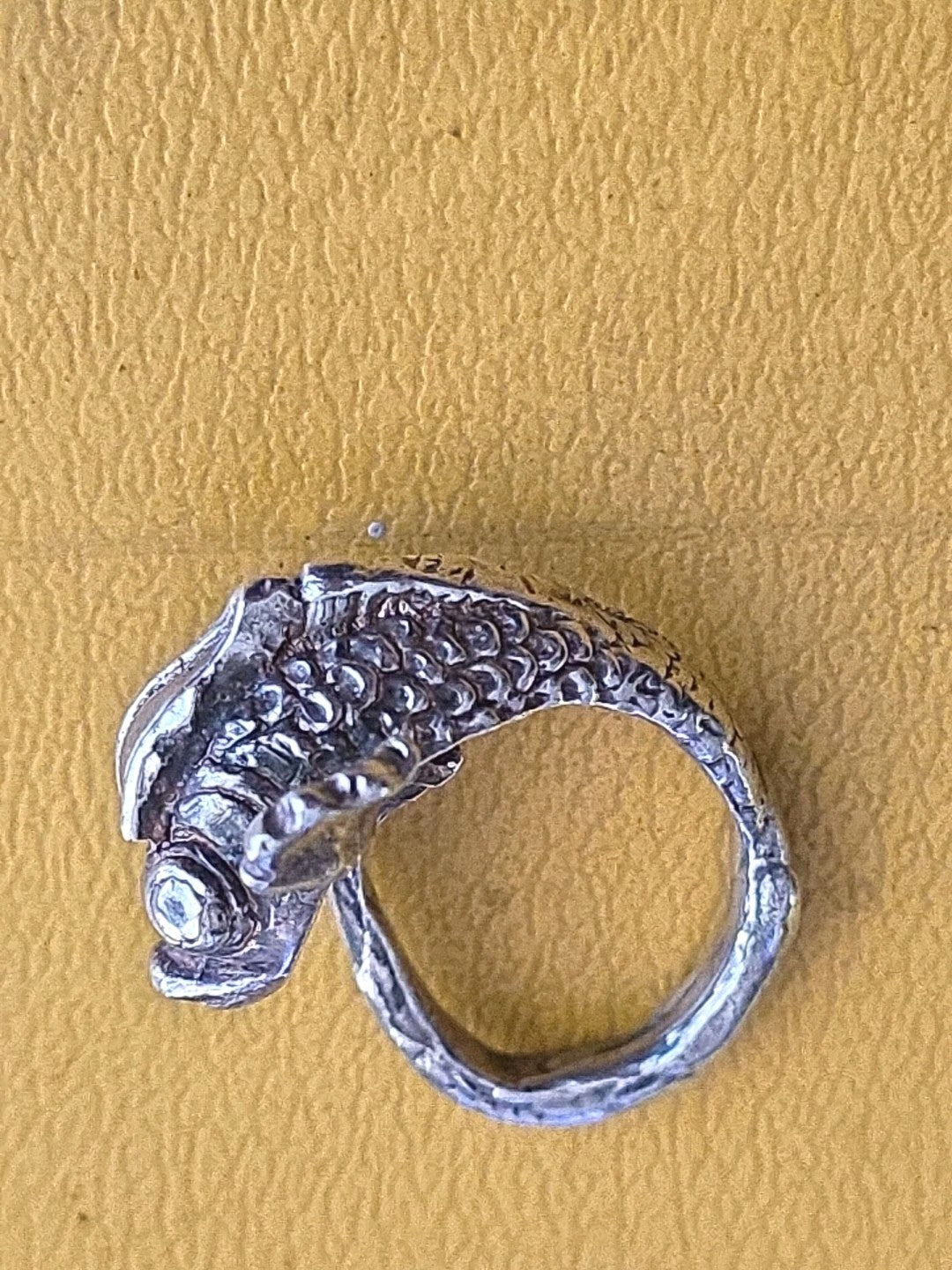 Sterling Silver Koi Fish Ring Size 6.5 Very Unusual