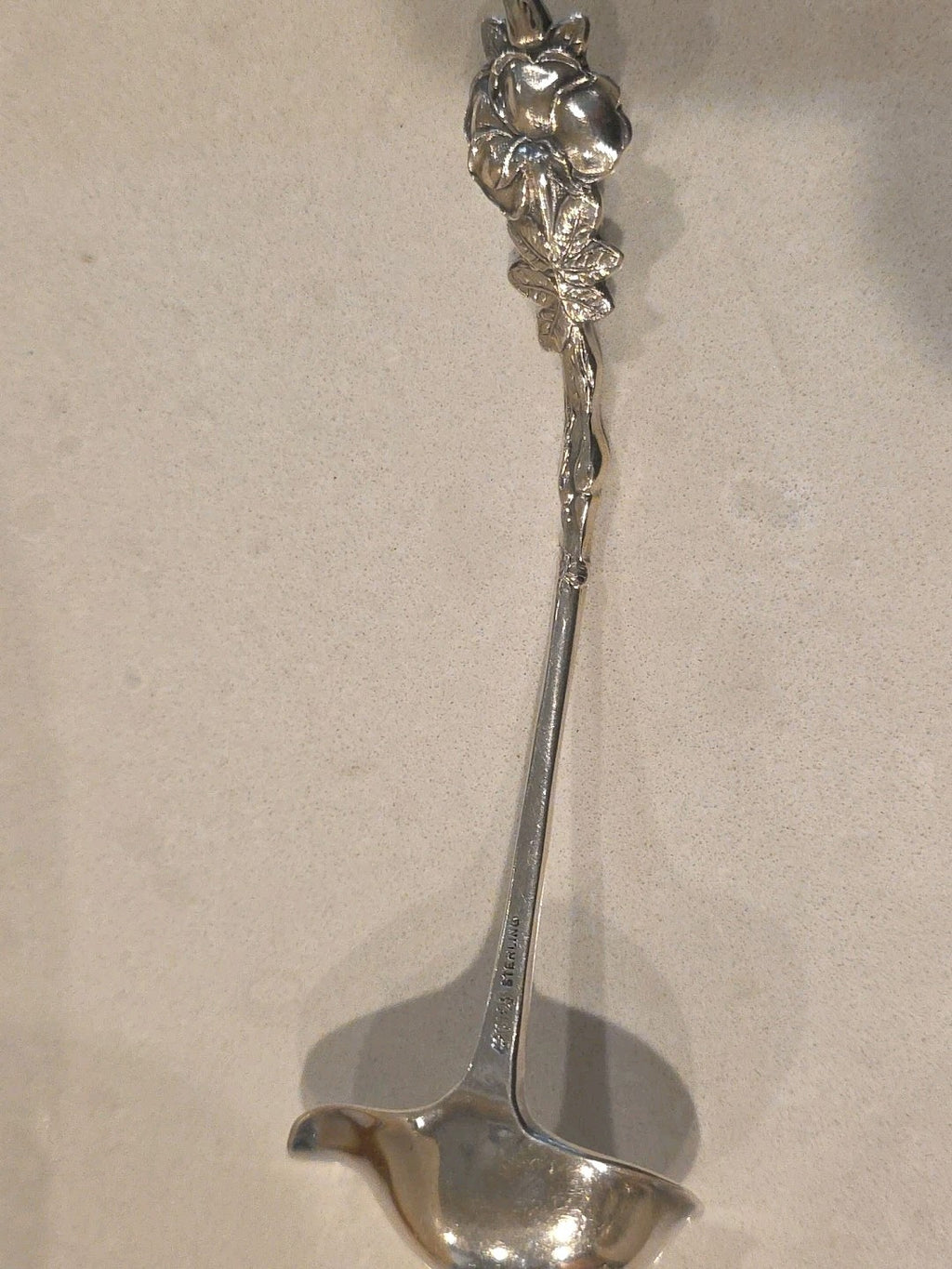 Harlequin by Reed and Barton Sterling Silver Sauce Ladle with Spout 5 1/4"