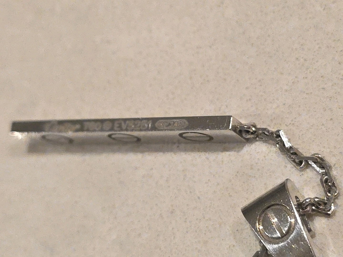 Cartier Love Necklace Lariat 18K White Gold  Adjustable