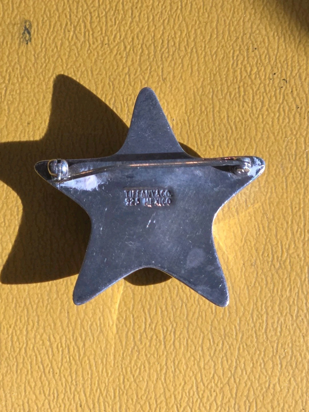 Vintage Tiffany & Co 925 Sterling Silver Star 1.5” Pin / Brooch 10.15 g. VG Cond
